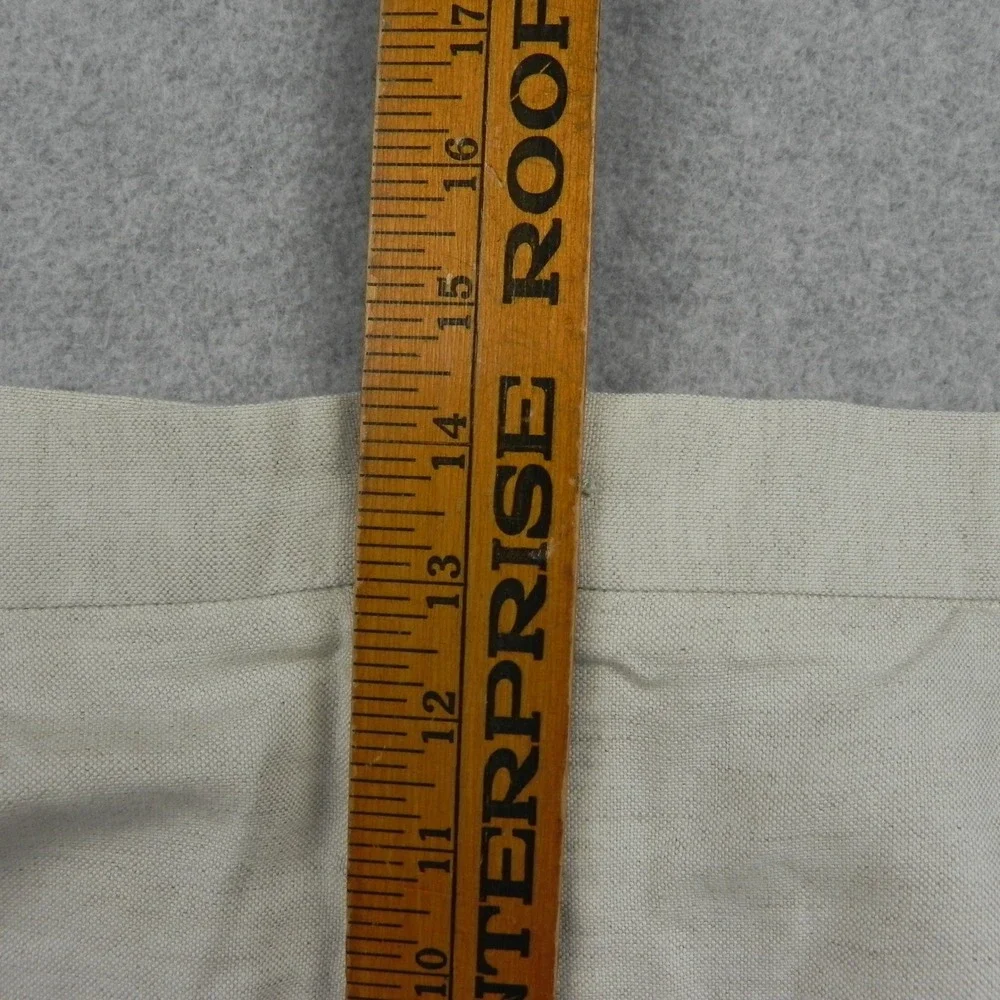Roundtree & Yorke Pants Mens 44x30 Relaxed Fit Linen Cotton Pleated Cuffed Beige